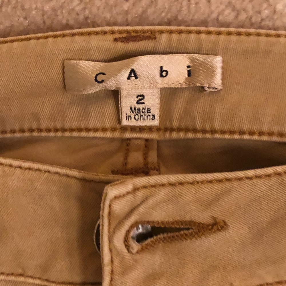 CAbi gold stretch jeans pants size 2 (fits like 4)